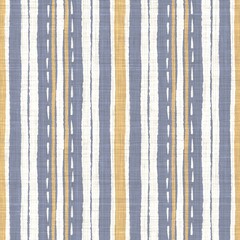 Handdoek met foto Landelijke stijl patronen Franse linnen strepen blauw geel  © Limolida Studio