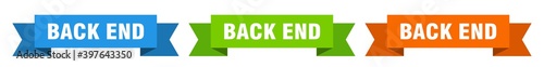 back end ribbon. back end isolated paper sign. banner