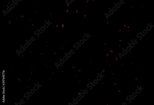 Dark red vector backdrop with gender signs.