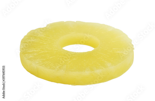 Pineapple ring isolated.