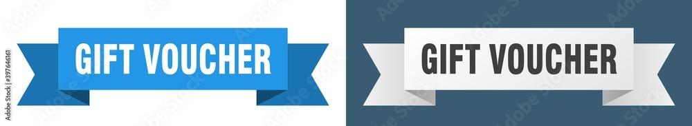gift voucher ribbon. gift voucher isolated paper sign. banner gift voucher ribbon. gift voucher isolated paper sign. banner