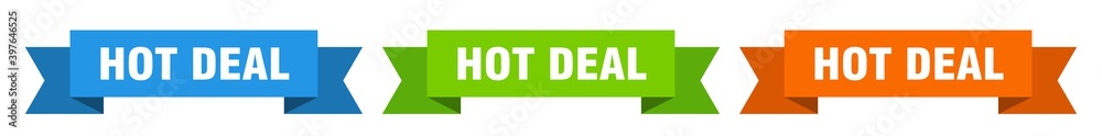 hot deal ribbon. hot deal isolated paper sign. banner hot deal ribbon. hot deal isolated paper sign. banner