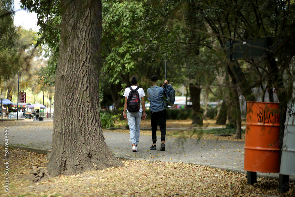 Pictures of Chapultepec park and reforma avenue in Mexico city during covid pandemic 2020