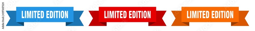limited edition ribbon. limited edition isolated paper sign. banner limited edition ribbon. limited edition isolated paper sign. banner