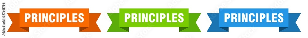 principles ribbon. principles isolated paper sign. banner principles ribbon. principles isolated paper sign. banner