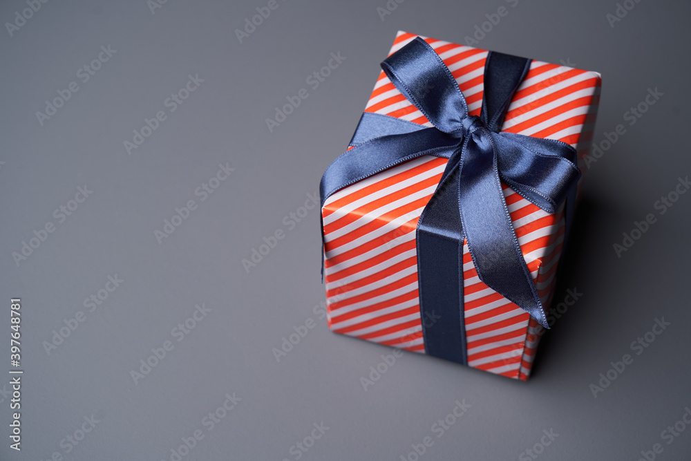 Fototapeta premium Gift box decoration. Wrapping colorful gift box