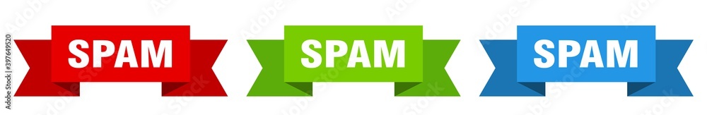 spam ribbon. spam isolated paper sign. banner spam ribbon. spam isolated paper sign. banner