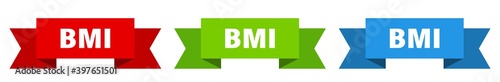 bmi ribbon. bmi isolated paper sign. banner