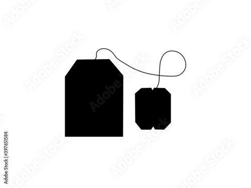 Tea bags, isolated background, tea, black tea bag graphic