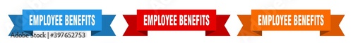 employee benefits ribbon. employee benefits isolated paper sign. banner