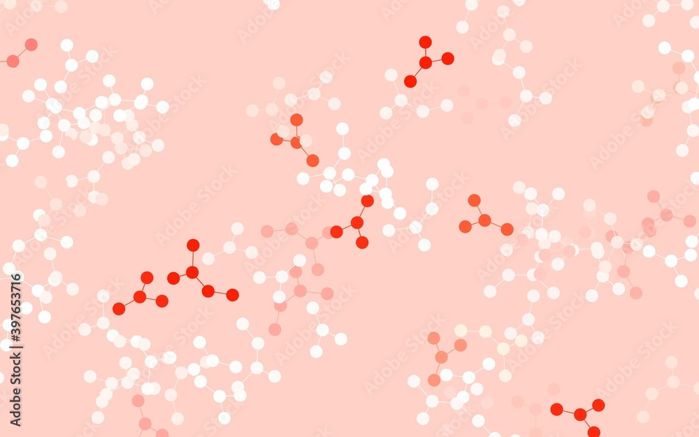 Light Red vector backdrop with artificial intelligence data.