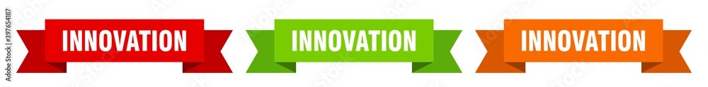innovation ribbon. innovation isolated paper sign. banner innovation ribbon. innovation isolated paper sign. banner