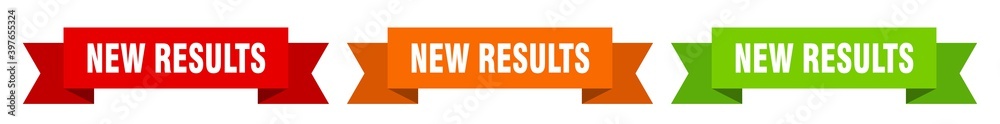 new results ribbon. new results isolated paper sign. banner new results ribbon. new results isolated paper sign. banner