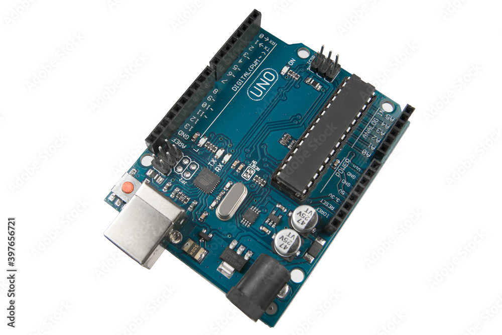 micro arduino controller chip isolated on a white background. micro arduino controller chip isolated on a white background.