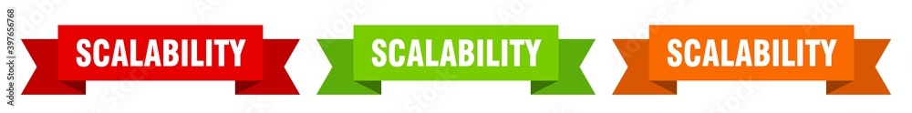scalability ribbon. scalability isolated paper sign. banner scalability ribbon. scalability isolated paper sign. banner