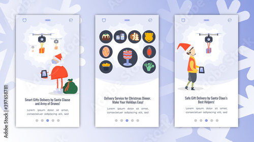 App Screens About Safe Christmas Holidays Delivery