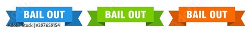 bail out ribbon. bail out isolated paper sign. banner