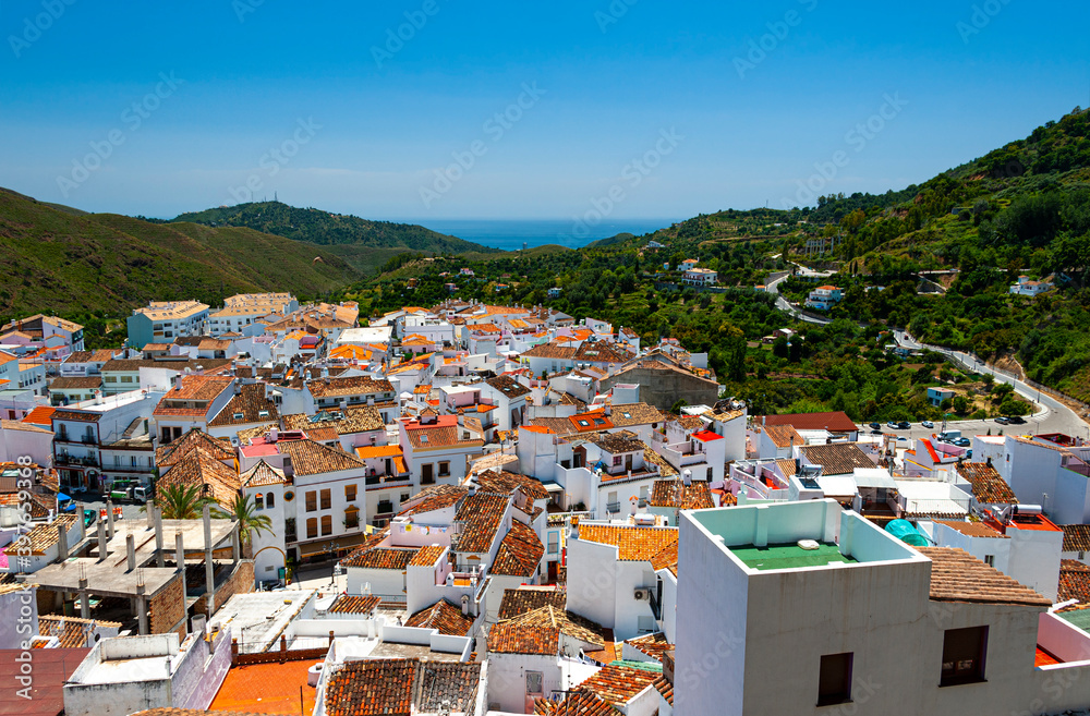 Overview of the town of Ojen near Marbella, Spain