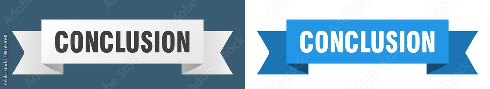 conclusion ribbon. conclusion isolated paper sign. banner conclusion ribbon. conclusion isolated paper sign. banner
