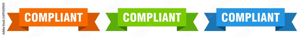 compliant ribbon. compliant isolated paper sign. banner compliant ribbon. compliant isolated paper sign. banner