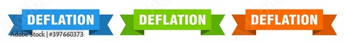 deflation ribbon. deflation isolated paper sign. banner