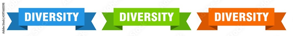 diversity ribbon. diversity isolated paper sign. banner diversity ribbon. diversity isolated paper sign. banner