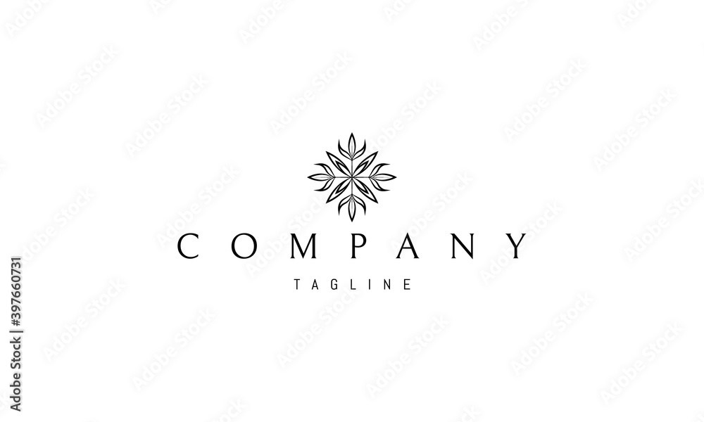Vector logo on which an abstract image of a diamond shaped flower pattern. Vector logo on which an abstract image of a diamond shaped flower pattern.