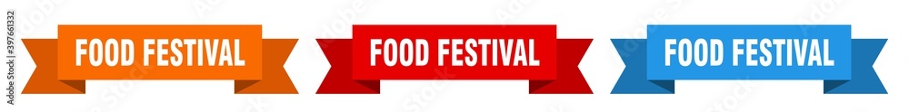 food festival ribbon. food festival isolated paper sign. banner food festival ribbon. food festival isolated paper sign. banner
