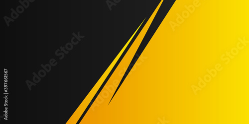 Abstract template yellow geometric triangles contrast white black background. You can use for business corporate design, cover brochure, book, banner web, advertising, poster, leaflet, flyer and game
