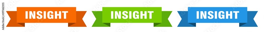 insight ribbon. insight isolated paper sign. banner insight ribbon. insight isolated paper sign. banner