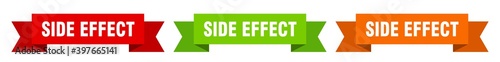 side effect ribbon. side effect isolated paper sign. banner