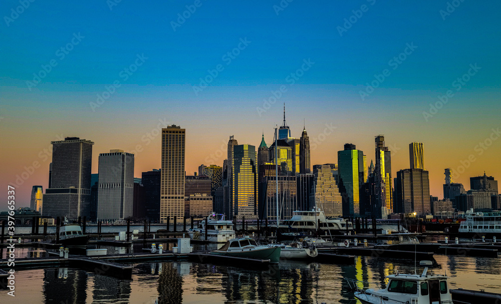 New York at sunset