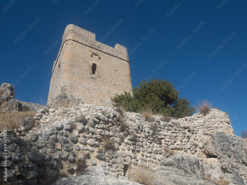 Castillo de Zahara de la Sierra, en Cádiz, Andalucía, España