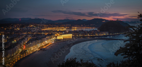 Foto Donostia (San Sebastián) de noche - Gros - Playa de la Zurriola