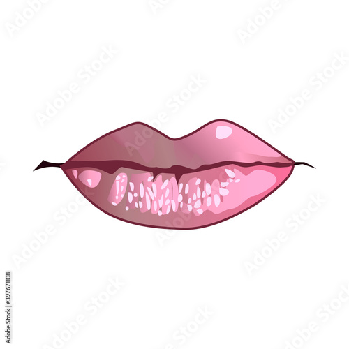 Lips women,kiss,mouth.Valentines mouthers day logo.Love,sexy,intimacy,kiss,wedding card, backgroundbannerPink kissing sexy lips isolated icons vector illustration