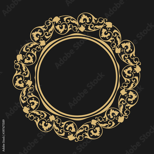 Baroque circular ornament.