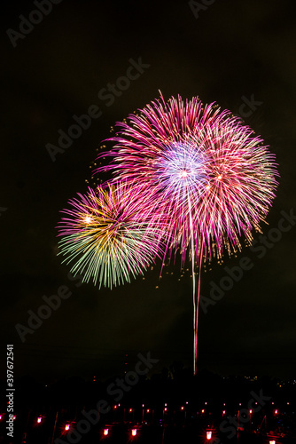 Colorful fireworks - summer festival Japan - Hanabi Taikai Japan photo