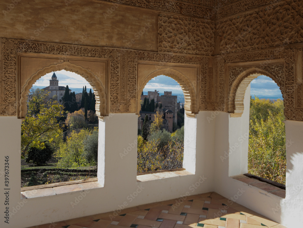 vista de la alhambra desde el genaralife