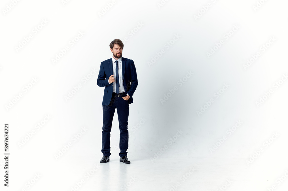 man in suit with tie self-confidence official isolated background man in suit with tie self-confidence official isolated background