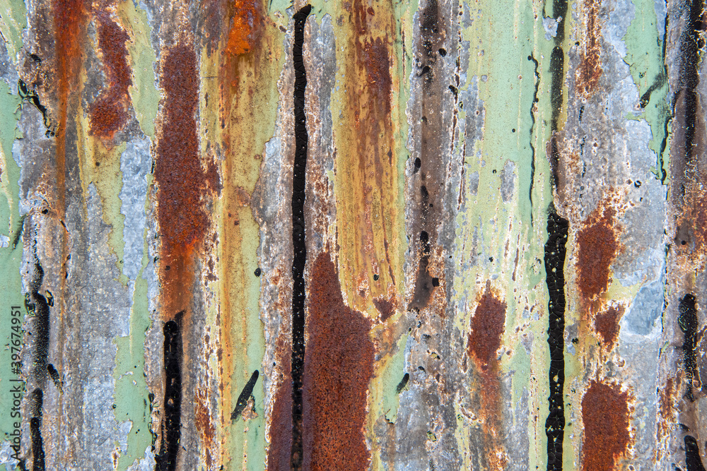 Rust and colours on corrugated iron fence Rust and colours on corrugated iron fence