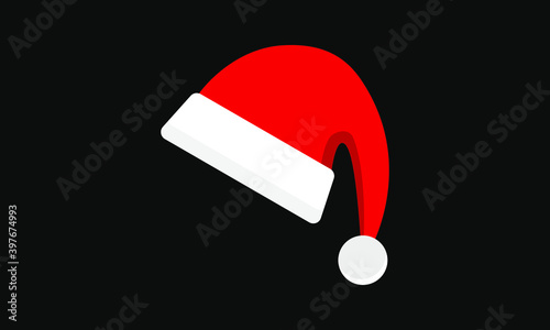 Santa Claus hat vector for the Xmas celebration, greetings card design