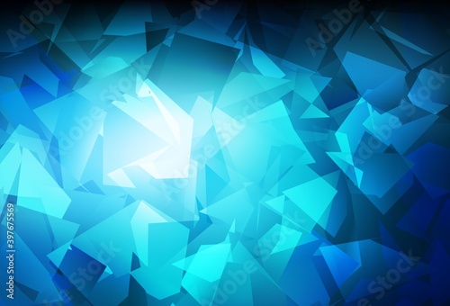 Dark BLUE vector abstract polygonal pattern.