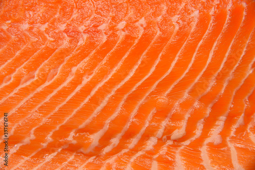 Fillet of salmon red fish close-up texture background