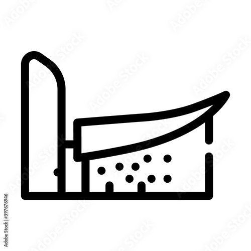 notre dame du haut line icon vector illustration