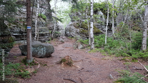 The Stołowe Mountains, Góry Stołowe, Stolové hory, Heuscheuergebirge - part of the Sudetes. The Polish part of the range is protected as the Stołowe Mountains National Park photo