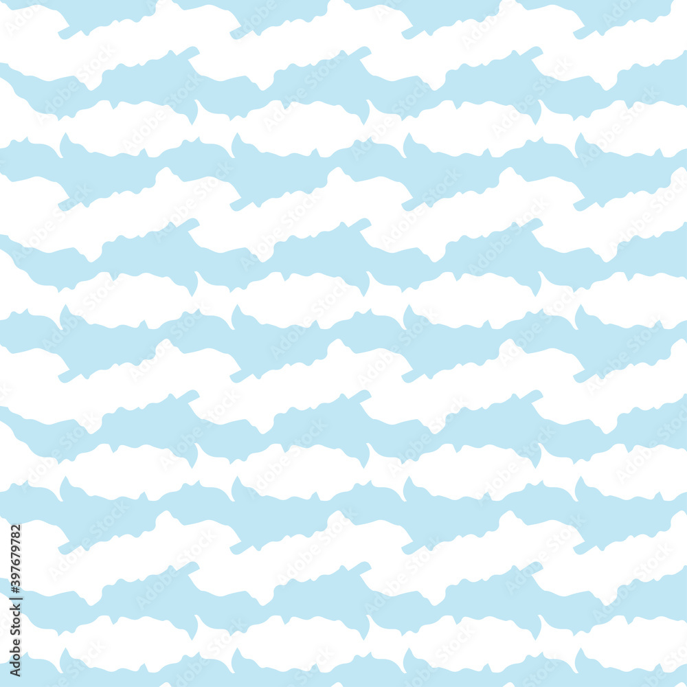 Vector seamless pattern in minimalistic style.