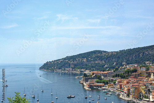 Scene of town on the French Riviera