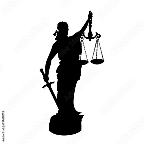 Themis vector silhouette