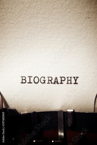 Картината върху платно Biography concept view