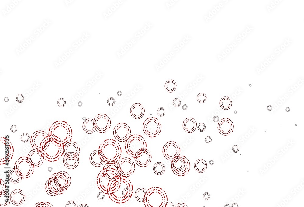 Light Pink, Yellow vector background with bubbles.